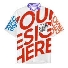 Cargar imagen en el visor de la galería, Camisa de hombre de manga corta con cuello alto y bolsillo LM058 personalizado con patrón foto texto (impresión de imágenes múltiples)