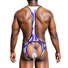 Cargar imagen en el visor de la galería, Ropa interior sexy de una pieza para hombres SDSQQ001 personalizado con patrón foto texto (impresión de imagen única)