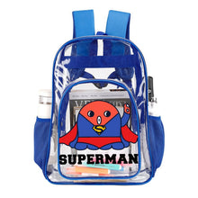 Cargar imagen en el visor de la galería, Mochila Transparente PVC con Bolsillo de Red Personalizable