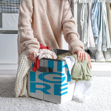 Cargar imagen en el visor de la galería, Contenedores de almacenamiento plegables con asa personalizado con patrón foto texto (impresión de imagen única)