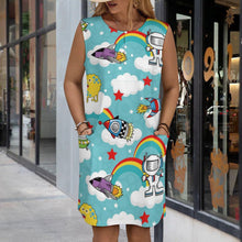 Cargar imagen en el visor de la galería, Vestido Camiseta Mujer con Bolsillos Personalizable | Tela Saludable Confort