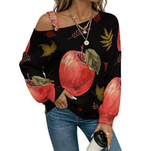 Cargar imagen en el visor de la galería, Off-the-shoulder Sweater Red Apple