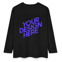 Cargar imagen en el visor de la galería, Camiseta de manga larga para hombre 100% algodón con estampado frontal en varios colores personalizado con patrón foto texto