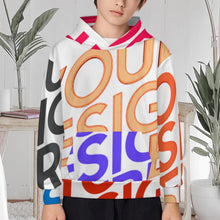 Cargar imagen en el visor de la galería, Sudadera con capucha para niños SDS127 personalizado con patrón foto texto (impresión de imágenes múltiples)