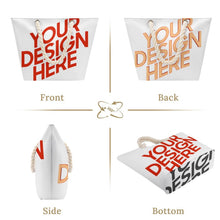 Cargar imagen en el visor de la galería, Bolsa de mano de cuerda de cáñamo de gran capacidad personalizado con patrón foto texto (impresión de imágenes múltiples)