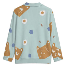Cargar imagen en el visor de la galería, V-neck Sweater Cat,egg,candy