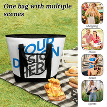 Cargar imagen en el visor de la galería, Bolsa de Compras Térmica de Gran Capacidad XB0601064 personalizado con patrón foto texto (impresión de imágenes múltiples)