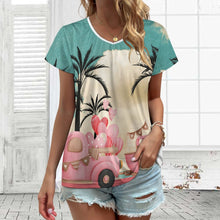 Cargar imagen en el visor de la galería, Camiseta Mujer Cuello V Personalizable VT | Manga Corta | Esencial de Moda