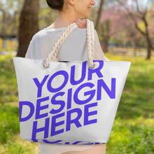 Cargar imagen en el visor de la galería, Bolsa de Cuerda de Cáñamo de Gran Capacidad XB0601066 personalizado con patrón foto texto (impresión de imagen única)