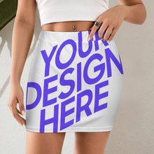 Cargar imagen en el visor de la galería, Minifalda de Mujer LM243 personalizado con patrón foto texto (impresión de imagen única)
