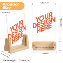 Cargar imagen en el visor de la galería, Lámpara de noche acrílica (base inclinada de un solo color) personalizado con patrón foto texto