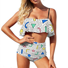 Cargar imagen en el visor de la galería, Bikini con Volantes Ruffle | Traje de Baño Dos Piezas Ajustable