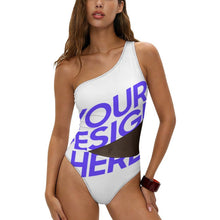 Cargar imagen en el visor de la galería, Traje de baño de una pieza de malla adelgazante sexy para mujer SDS504 personalizado con patrón foto texto (impresión de imagen única)
