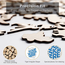 Cargar imagen en el visor de la galería, Puzzles / Rompecabezas irregular con forma de cabeza de tigre personalizado con Impresión Completa de Una Imagen con Foto Logo Patrón Texto