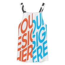 Cargar imagen en el visor de la galería, Mono corto con tirantes para mujer ULR personalizado con patrón foto texto (impresión de imágenes múltiples)