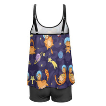 Cargar imagen en el visor de la galería, Tankini Vestido con Short | Bañador Falda 2 Piezas Tallas Grandes