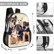 Cargar imagen en el visor de la galería, Conjunto de Mochila Transparente PVC 3 Piezas Personalizable