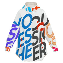 Cargar imagen en el visor de la galería, Sudadera con capucha de felpa de doble capa para mujer MWL507 personalizado con patrón foto texto (impresión de imágenes múltiples)