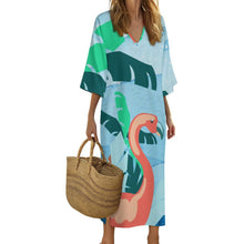Cargar imagen en el visor de la galería, Caftán de Lino Personalizado para Mujer | Túnica Mediterránea