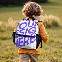Cargar imagen en el visor de la galería, Mochila Escolar Infantil 33.5 x 25 x 13.5 cm Totalmente personalizado con patrón foto texto (impresión de imagen única)