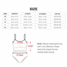 Cargar imagen en el visor de la galería, Conjunto de bikini de dos piezas con bustier para mujer BK2139 personalizado con patrón foto texto (impresión de imágenes múltiples)