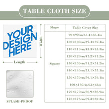 Cargar imagen en el visor de la galería, Mantel cuadrado de hule JJ05191095 personalizado con patrón foto texto (impresión de imagen única)