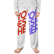 Cargar imagen en el visor de la galería, Pantalón de pijama de algodón puro D31P para niño / niña personalizado con patrón foto texto