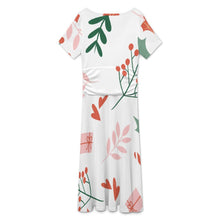 Cargar imagen en el visor de la galería, Vestido Cuello V Personalizable de Seda de Leche | Manga Corta