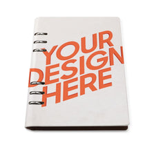 Cargar imagen en el visor de la galería, Cuaderno de hojas de cuero PU carpeta de 6 anillas recargable con diferentes imágenes en ambos lados personalizado con patrón foto texto