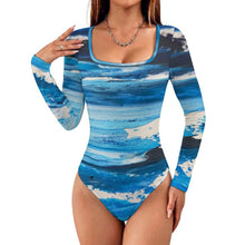 Cargar imagen en el visor de la galería, Square Collar Long Sleeved Jumpsuit Waves