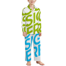 Cargar imagen en el visor de la galería, Pijama de manga larga para niños LM125 personalizado con patrón foto texto (impresión de imagen única)