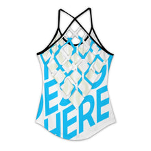 Cargar imagen en el visor de la galería, Camiseta sin mangas para mujer TXLD con diseño de rombos en la espalda ZTJJ personalizado con patrón foto texto (impresión de imágenes múltiples)