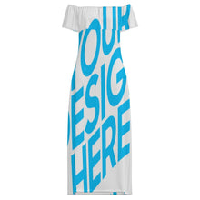 Cargar imagen en el visor de la galería, MXLD292 Vestido largo sin tirantes para mujer RRCQ personalizado con patrón foto texto (impresión de imagen única)