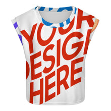 Cargar imagen en el visor de la galería, Chaleco Cárdigan de Punto con Mangas Cortas para Mujer LM563 personalizado con patrón foto texto (impresión de imágenes múltiples)