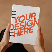 Cargar imagen en el visor de la galería, Cuaderno de hojas de cuero PU carpeta de 6 anillas recargable con diferentes imágenes en ambos lados personalizado con patrón foto texto
