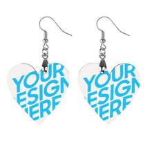 Cargar imagen en el visor de la galería, Pendientes de madera natural colgantes para mujeres y niñas SS1405003 Personalizados con Foto, Texto o Logo