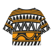 Cargar imagen en el visor de la galería, Short V-neck Top African Pattern