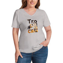Cargar imagen en el visor de la galería, Camiseta Holgada Personalizada con Cuello en V para Mujer