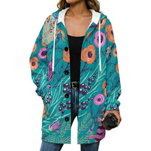 Cargar imagen en el visor de la galería, Chaqueta con capucha de forro polar personalizable para mujer