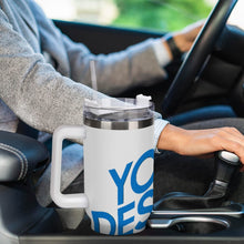 Cargar imagen en el visor de la galería, Vaso de acero inoxidable 304 de gran capacidad de 1137 ml (40 oz) personalizado con patrón foto texto