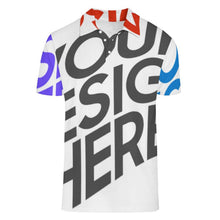 Cargar imagen en el visor de la galería, Polo de verano B612 de seda hielo para hombre personalizado con patrón foto texto (impresión de imágenes múltiples)