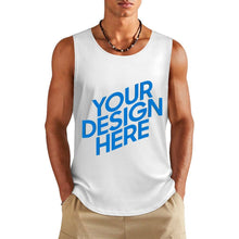 Cargar imagen en el visor de la galería, Camiseta de tirantes de algodón para hombre BX multicolor con estampado a doble cara personalizado con patrón foto texto