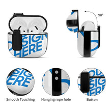 Cargar imagen en el visor de la galería, Estuche para Apple AirPods 4 (Bolsa con Borde Negro) personalizado con patrón foto texto
