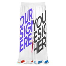 Cargar imagen en el visor de la galería, Pantalones de pijama con volantes para mujer NSHYBSK personalizados con patrón foto texto (impresión de imágenes múltiples)