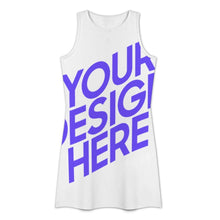 Cargar imagen en el visor de la galería, Vestido de verano para mujer con hombros descubiertos vestido corto sin mangas APQ para playa personalizado con patrón foto texto