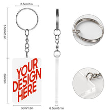 Cargar imagen en el visor de la galería, Llavero acrílico transparente Impresión a doble cara de 3 mm de espesor personalizado con patrón foto texto