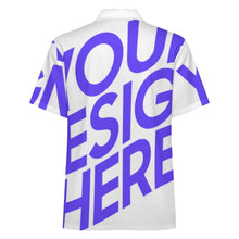 Cargar imagen en el visor de la galería, Camisa de manga corta con cremallera para hombre LM816 personalizado con patrón foto texto (impresión de imagen única)