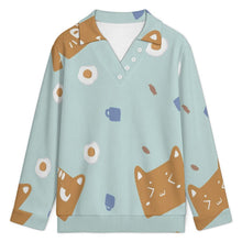 Cargar imagen en el visor de la galería, V-neck Sweater Cat,egg,candy