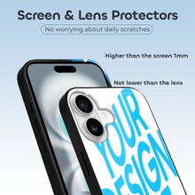 Cargar imagen en el visor de la galería, Funda de vidrio para iPhone 16 de Apple personalizado con patrón foto texto