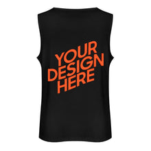 Cargar imagen en el visor de la galería, Camiseta de tirantes de algodón para hombre BX multicolor con estampado a doble cara personalizado con patrón foto texto